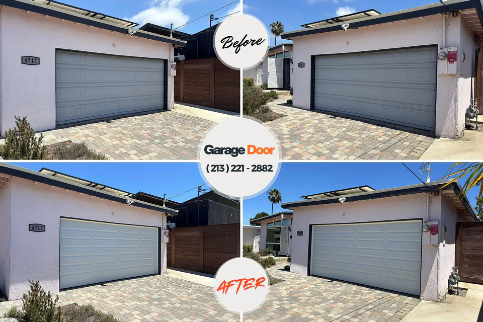 Before and after: garage door repair Silverdale, WA